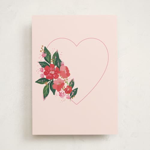 This is a rose valentines day cards with standard by Rebecca Durflinger called xo heart printing on signature in greeting cards
