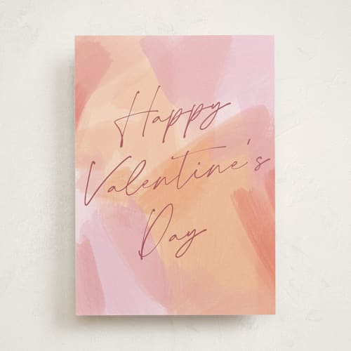 This is a rose valentines day cards with standard by Rebecca Durflinger called valentine's day script printing on signature in greeting cards