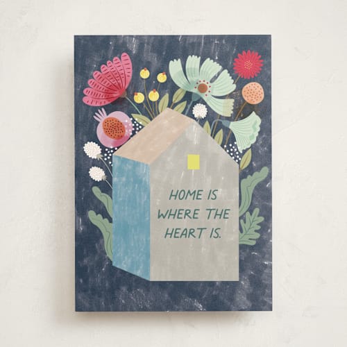 This is a denim valentines day cards with standard by Eve Schultz called home printing on signature in greeting cards