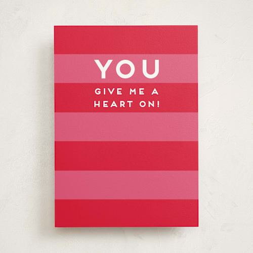 This is a scarlet valentines day cards with standard by Susan Brown called what's up printing on signature in greeting cards