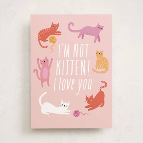 This is a candy valentines day cards with standard by Karidy Walker called kitten love printing on signature in greeting cards
