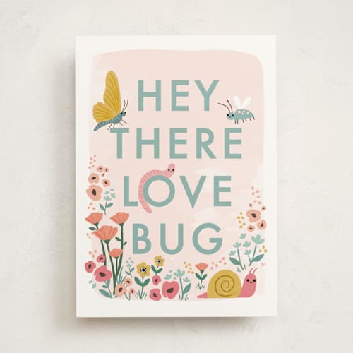 This is a garden valentines day cards with standard by Karidy Walker called love bugs printing on signature in greeting cards
