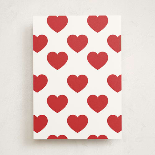 This is a powder valentines day cards with standard by AK Graphics called all the heartz printing on signature in greeting cards