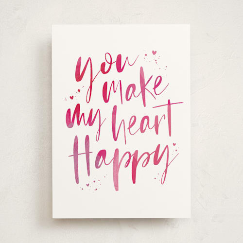 This is a pearl valentines day cards with standard by Hooray Creative called heart happy printing on signature in greeting cards