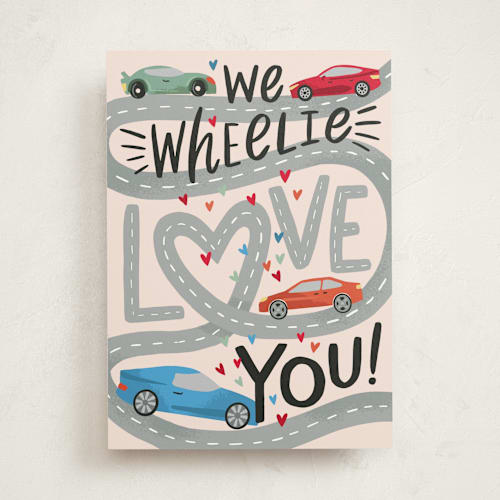 This is a gumdrop valentines day cards with standard by Alethea and Ruth called wheelie love you printing on signature in greeting cards