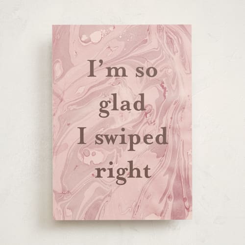 This is a blush valentines day cards with standard by Yuliya Evseeva called right printing on signature in greeting cards