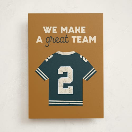 This is a latte valentines day cards with standard by Calee A.H. Cecconi called we make a great team. printing on signature in greeting cards