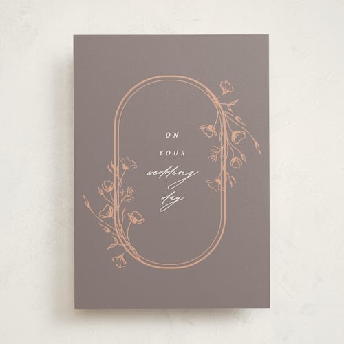 This is a mud wedding cards with standard by Susan Zinader called wildflowers printing on signature in greeting cards