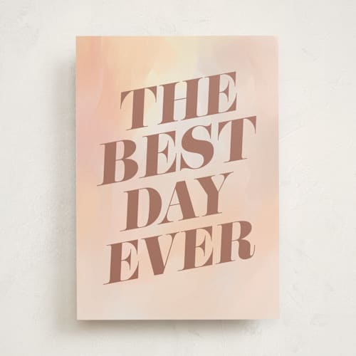 This is a blush wedding cards with standard by Olivia Kanaley Inman called blush printing on signature in greeting cards