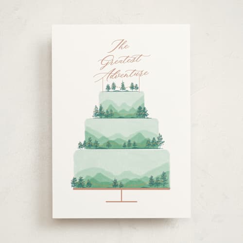 This is a mint wedding cards with standard by Bethan called the greatest adventure printing on signature in greeting cards