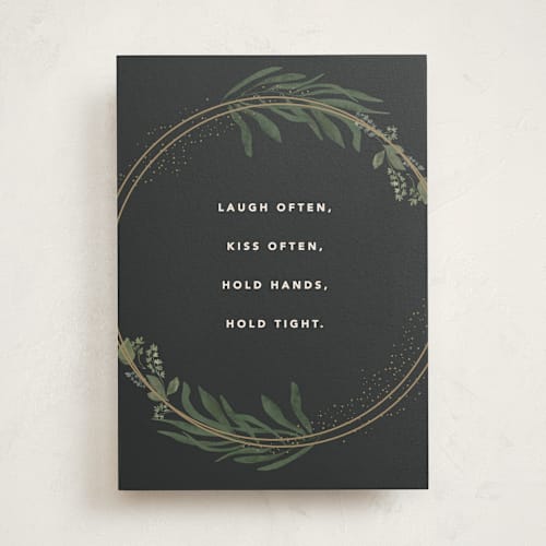 This is a evergreen wedding cards with standard by Creo Study called best advice printing on signature in greeting cards
