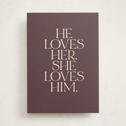 This is a plum wedding cards with standard by Robin Ott called quite simply printing on signature in greeting cards