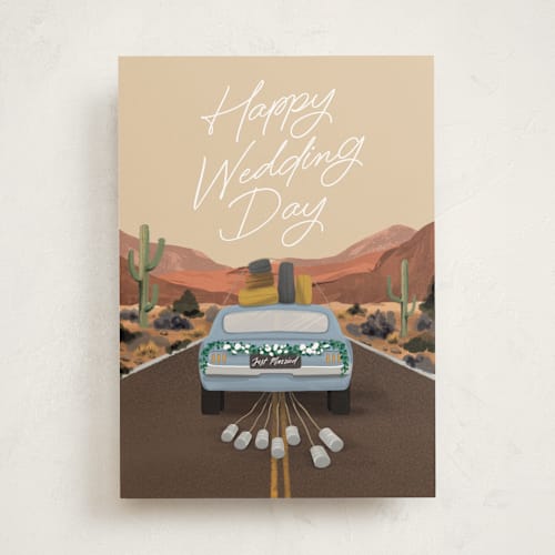 This is a road wedding cards with standard by Yuliya Evseeva called road of love printing on signature in greeting cards
