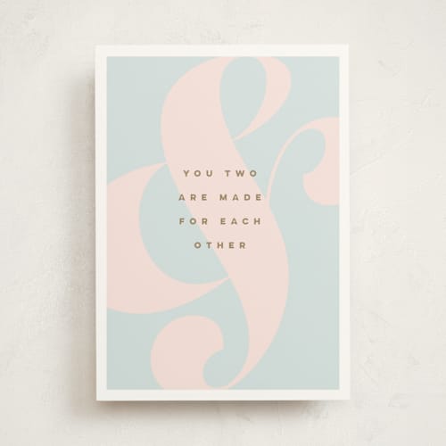 This is a sky wedding cards with standard by Dominique Vari called made for each other printing on signature in greeting cards