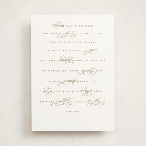 This is a powder wedding cards with standard by Hudson meet Rose called to my daughter printing on signature in greeting cards