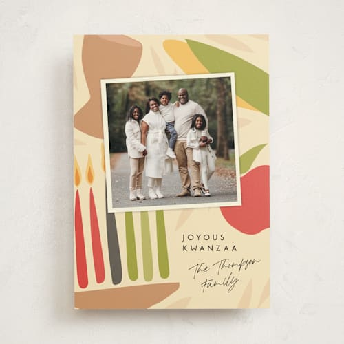 This is a sand kwanzaa cards with standard by Randi Cirelli called kwanzaa blessings printing on signature in standard