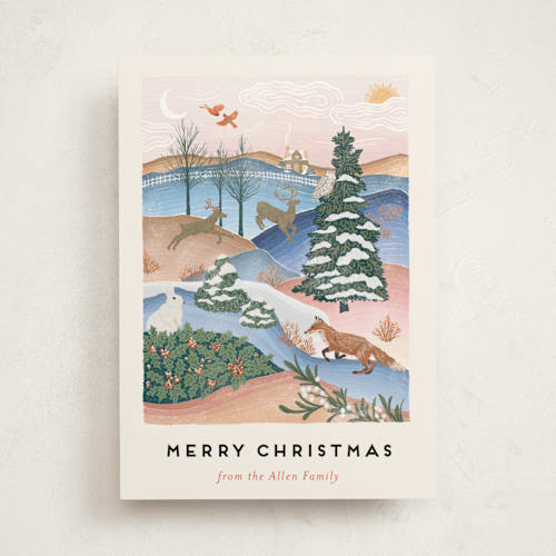 This is a winter sky met with standard by Shiny Penny Studio called winter countryside printing on signature in standard