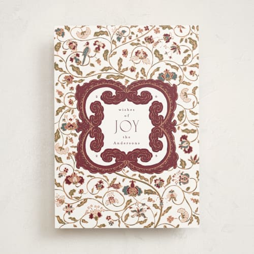 This is a maroon met with standard by Gwen Bedat called jardin chinois printing on signature in standard