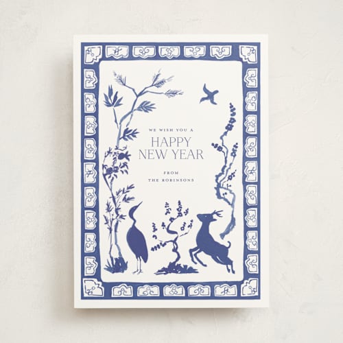 This is a cobalt met with standard by Lucrecia Caporale called three friends of winter printing on signature in standard