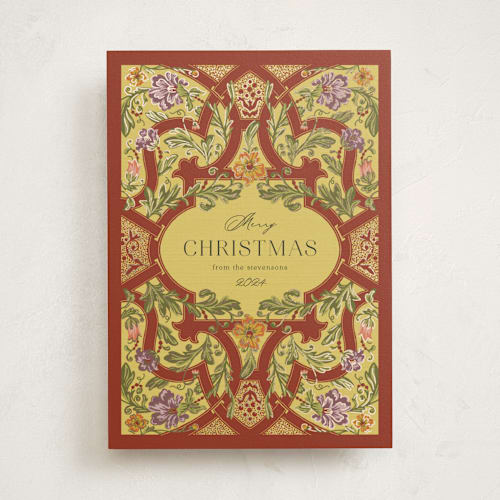 This is a poinsettia met with foil pressed by Jen Owens called strapwork printing on signature in standard