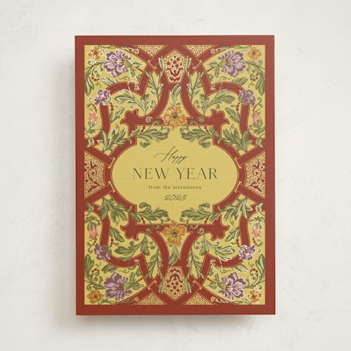 This is a poinsettia met with foil pressed by Jen Owens called strapwork printing on signature in standard