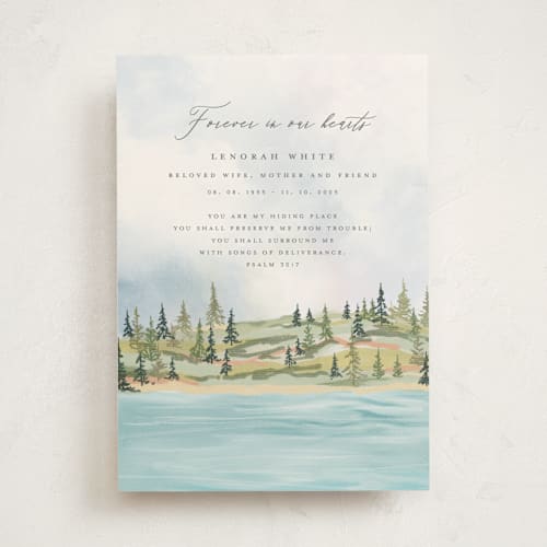 This is a nature memorial cards with standard by Petra Kern called gods creation printing on signature in standard