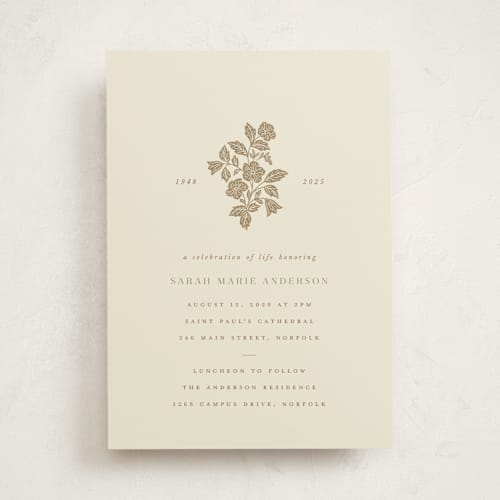 This is a wheat memorial cards with standard by Brandy Folse called softly printing on signature in standard
