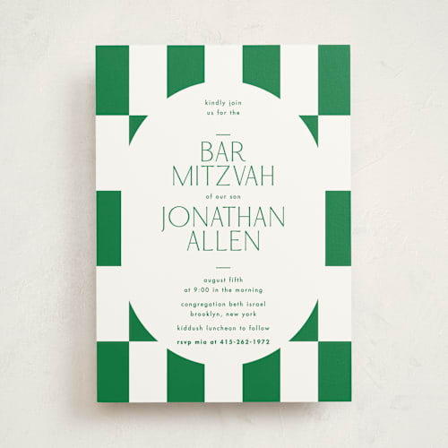This is a moss bar mitzvah bat mitzvah invitations with standard by Blustery August called beech printing on signature in standard