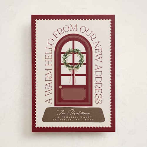 This is a barn door moving announcements with standard by Erin L. Wilson called home printing on signature in standard