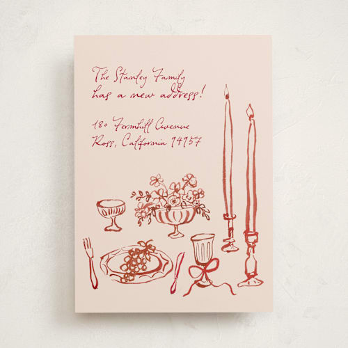 This is a wine moving announcements with standard by Cass Loh called tablescape drawing printing on signature in standard