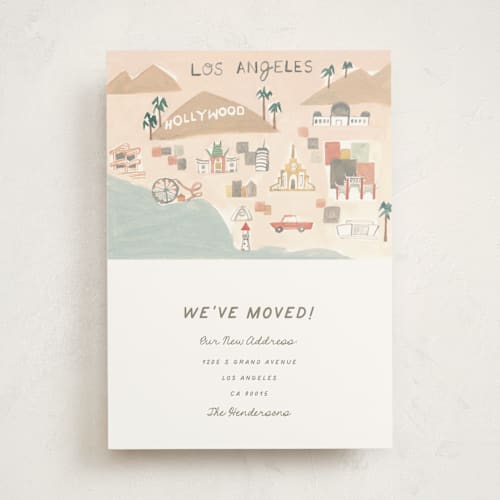 This is a sea moving announcements with standard by Teju Reval called la postcard printing on signature in standard