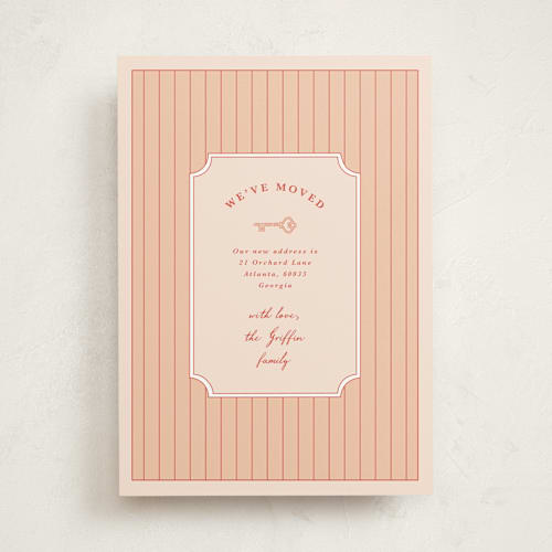 This is a tangerine moving announcements with standard by Kanika Mathur called classic move printing on signature in standard