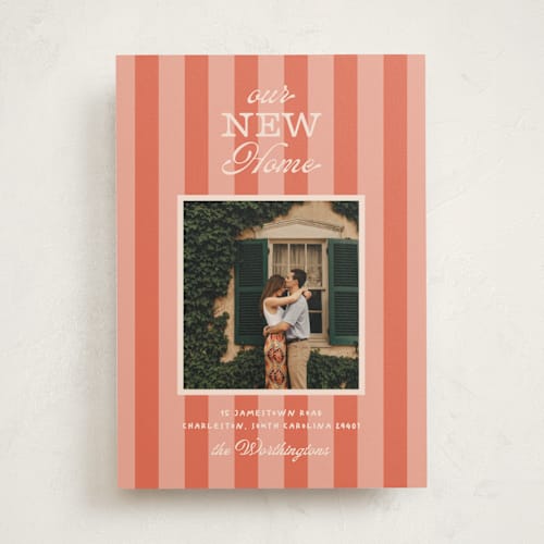 This is a sunset moving announcements with standard by Creo Study called vintage stripes printing on signature in standard