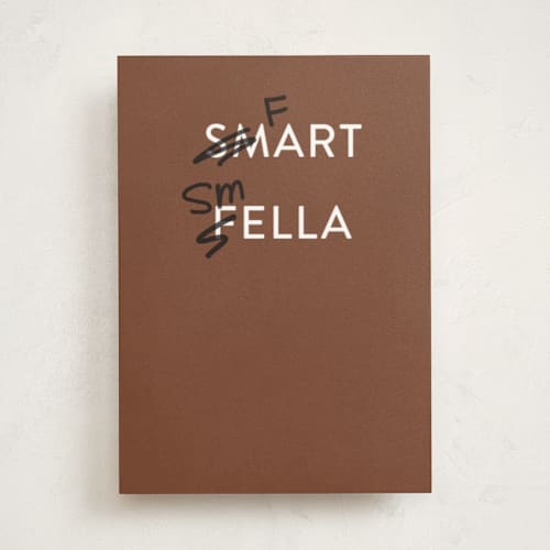 This is a cocoa tbd with standard by Dawn Pope called smart fella printing on signature in greeting cards