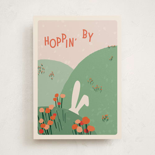 This is a garden tbd with standard by Merian called bunny trail printing on signature in greeting cards