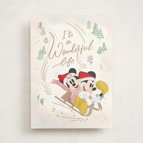 This is a eggnog tbd with standard by Creo Study called disney's mickey holiday fun printing on signature in greeting cards
