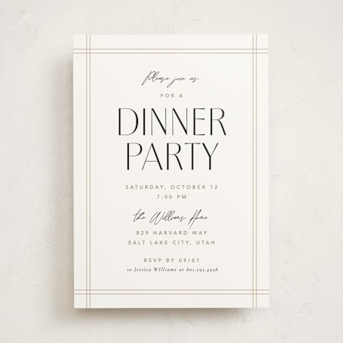 This is a cotton party invitations with standard by Robert and Stella called fine frame printing on signature in standard