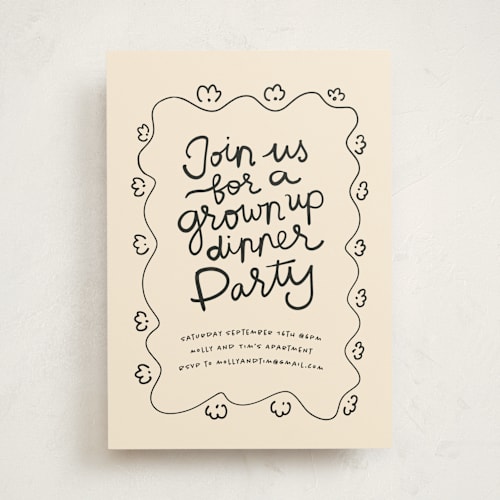 This is a classic party invitations with standard by Inkblot Design called all grown up printing on signature in standard