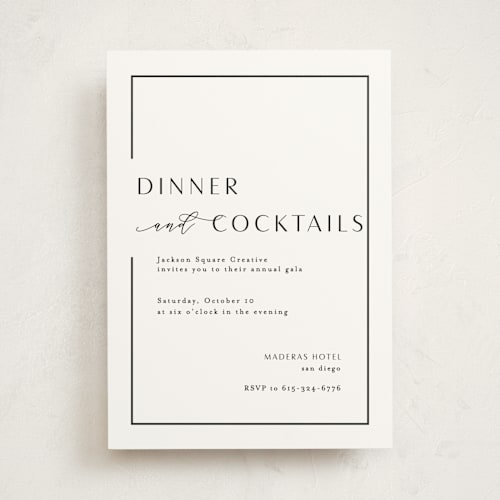 This is a cotton party invitations with standard by Nicole Walsh called asymmetry printing on signature in standard