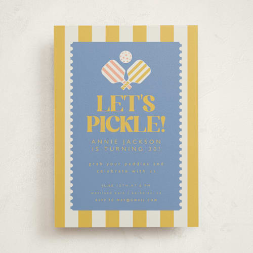 This is a sunflower party invitations with standard by Vera Lim called vintage pickle printing on signature in standard