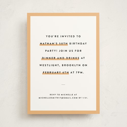 This is a butternet squash party invitations with standard by Adelyn T. called highlighter printing on signature in standard