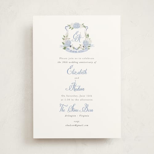 This is a periwinkle party invitations with standard by Design Lotus called sweethearts printing on signature in standard
