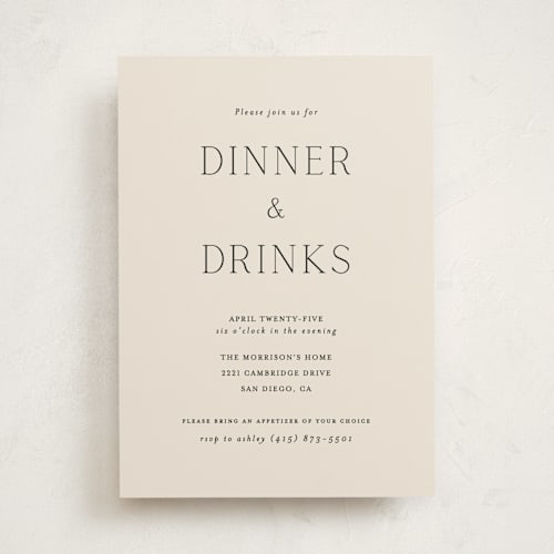 This is a linen party invitations with standard by Vanessa Doyle called in love printing on signature in standard