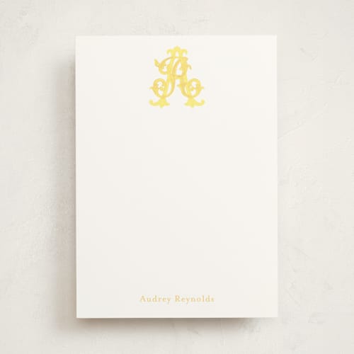 This is a daisy personalized stationery thank you cards with standard by Jenna Holcomb called new orleans crest printing on signature in 5x7