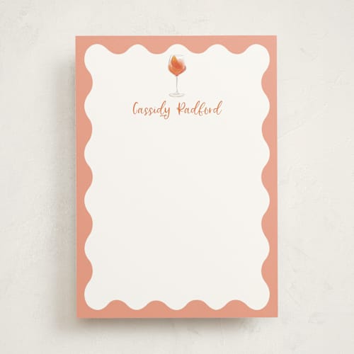 This is a sunset personalized stationery thank you cards with standard by Baumbirdy called aperol spritz printing on signature in 5x7
