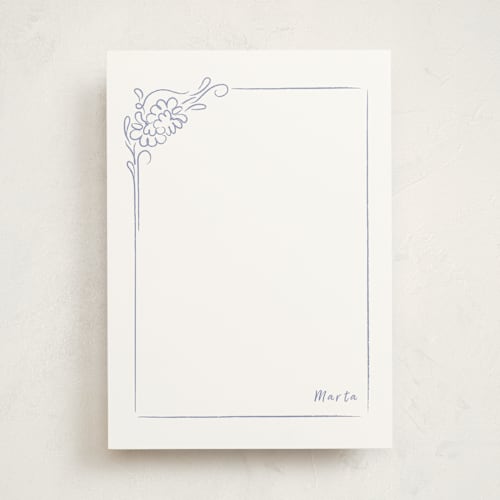 This is a midnight personalized stationery thank you cards with standard by Mahsa Majidy called marta printing on signature in 5x7