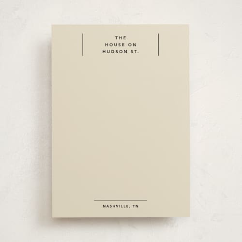 This is a vanilla personalized stationery thank you cards with standard by Kelly Watkins called hudson printing on signature in 5x7