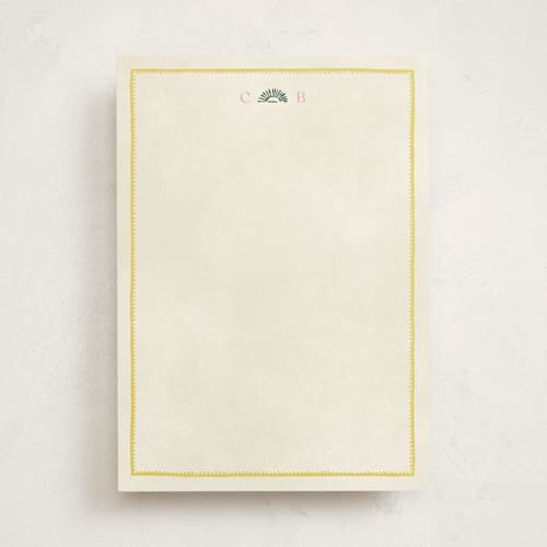 This is a island citrus personalized stationery thank you cards with standard by Pixel and Hank called coastal drift printing on signature in 5x7