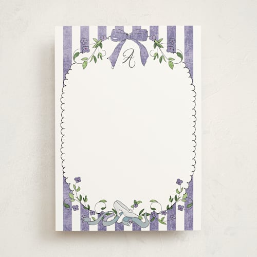 This is a lavender personalized stationery thank you cards with standard by Kamala Nahas called disney princess cinderella dress up printing on signature in 5x7