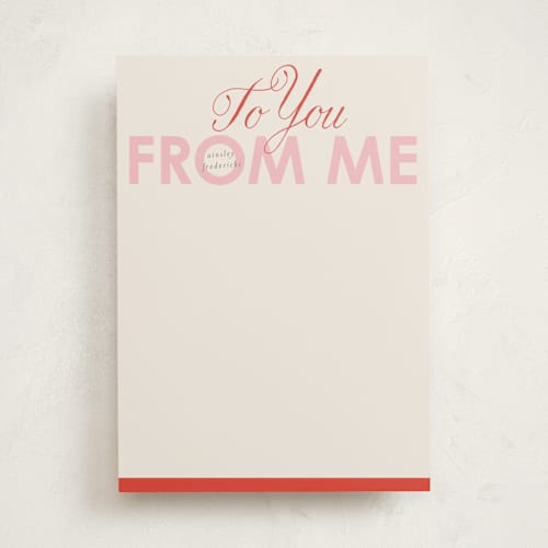 This is a strawberry personalized stationery thank you cards with standard by Jackie Crawford called to you from me printing on signature in 5x7